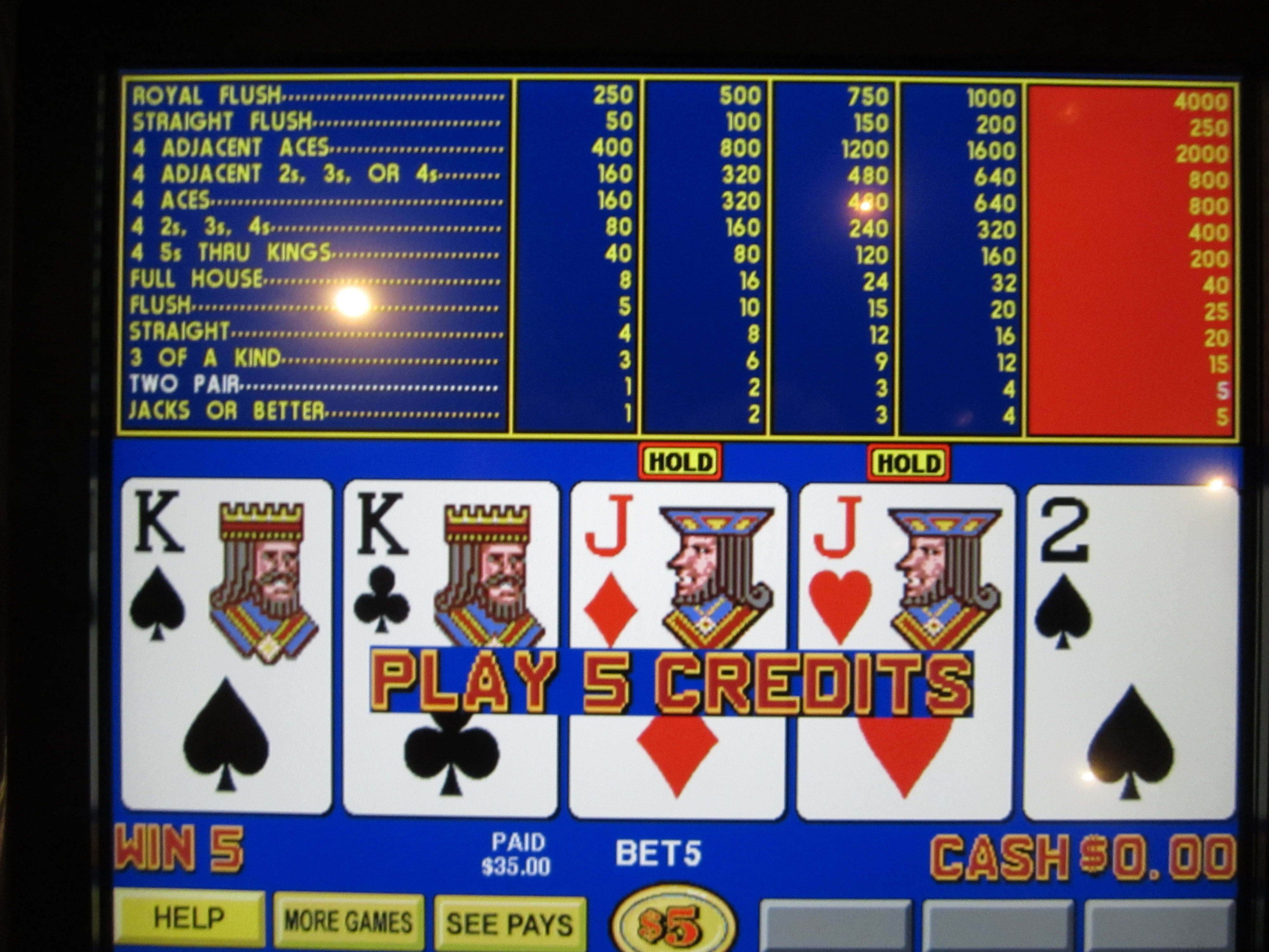 Double Double Bonus Poker Pay Tables