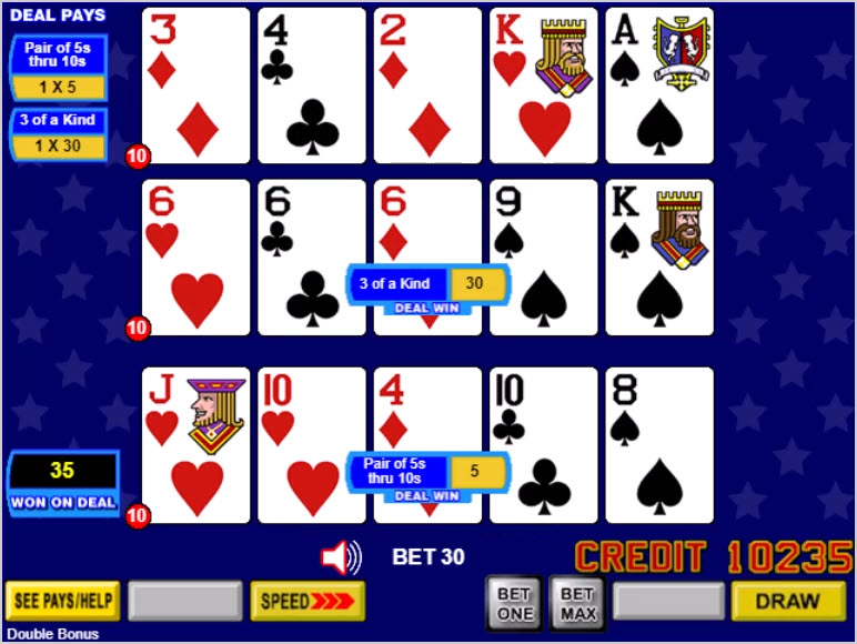Double Pay Poker Example 1