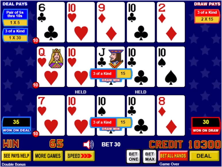 Double Pay Poker Example 2