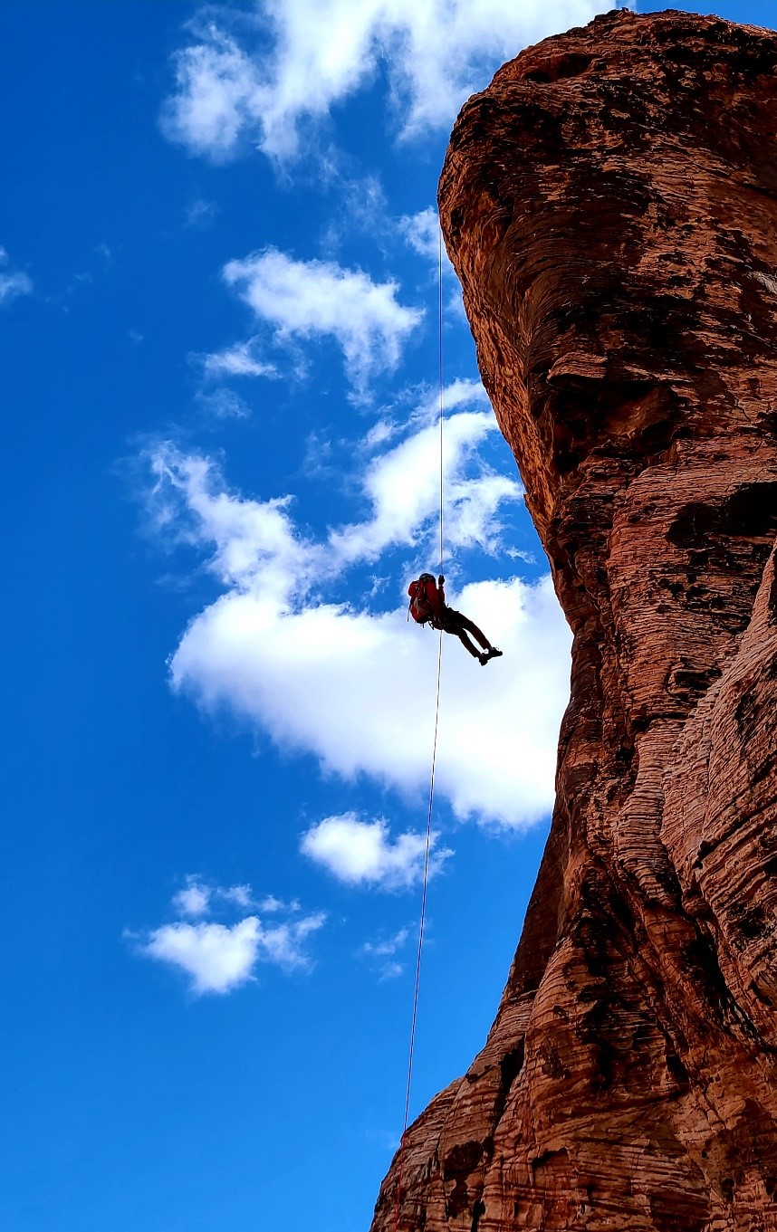 nearby Calico Basin - rappelling