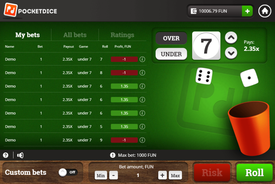 2 dice betting games to play