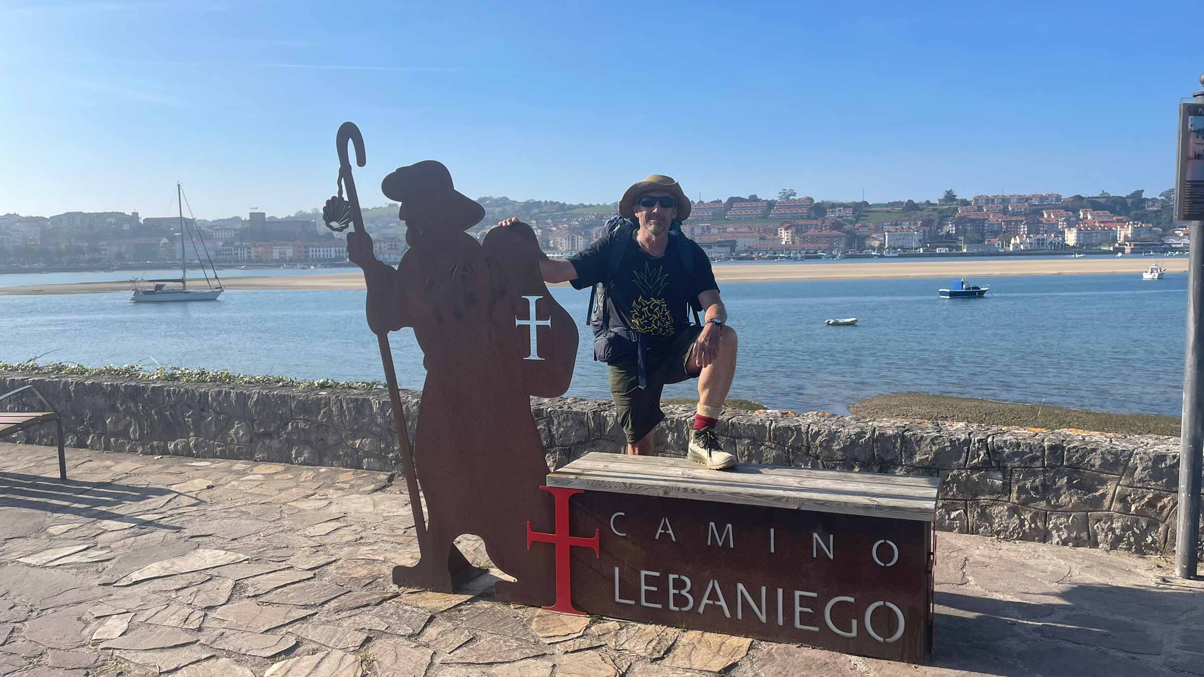 Sinal do Caminho Lebaniego em San Vicente de la Barquera