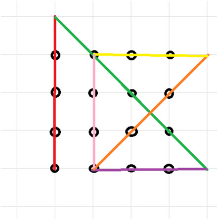 Six line puzzle solution
