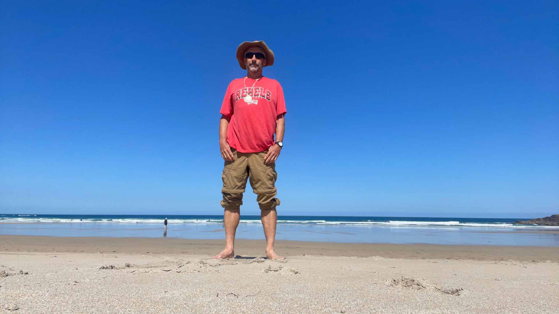 Last time walking on sand