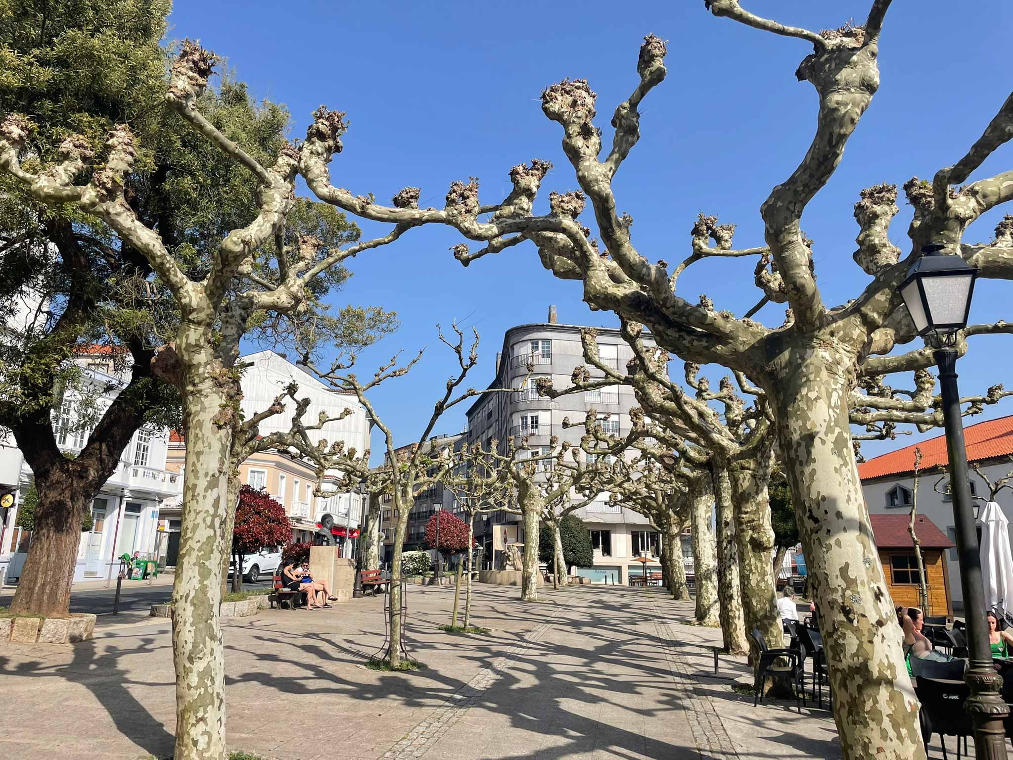 Outdoor plaza in Arzúa