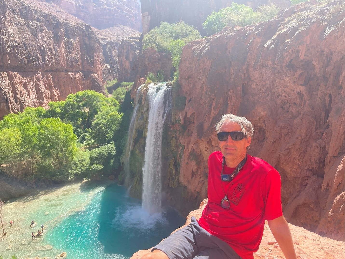 First viewing of the Havasupai waterfall
