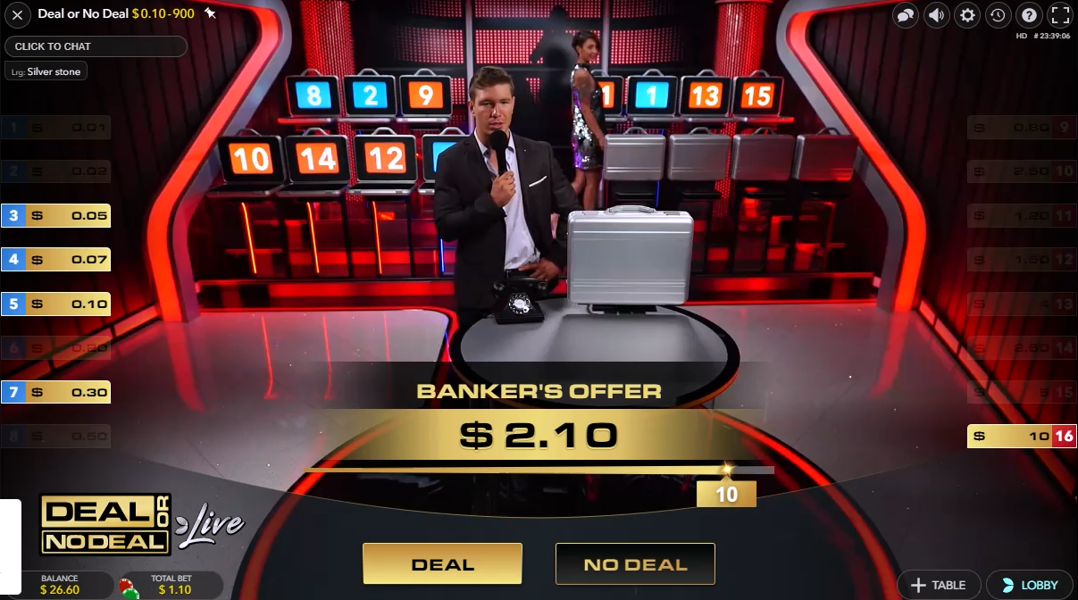 Play Deal or No Deal Live Online