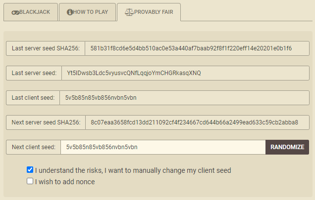 Blackjack (Encrypted Version)