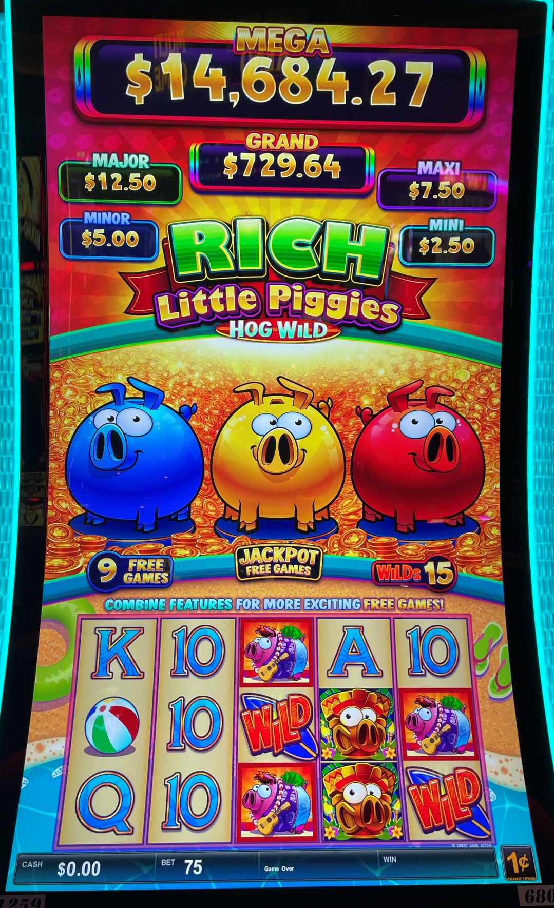 Multiple JACKPOTS !! Amazing ! Rich Little Piggies Slot 🤑 