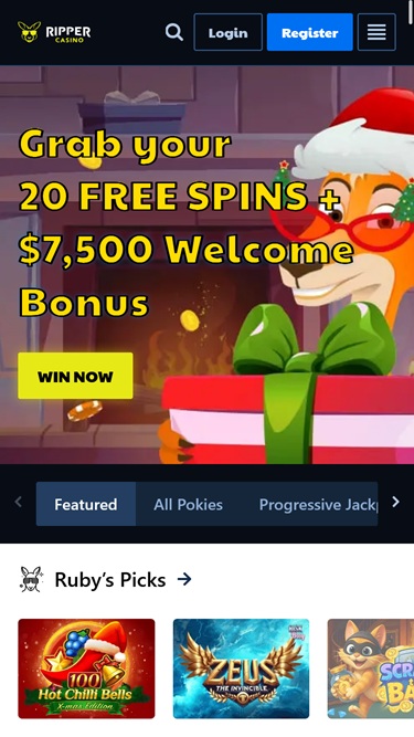 Ripper Casino Mobile Preview