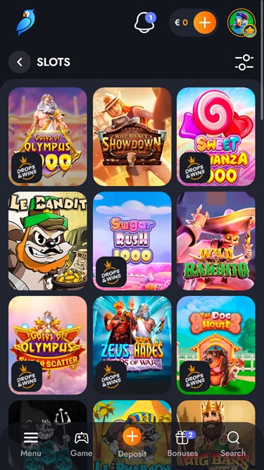 Martin Casino Mobile Lobby