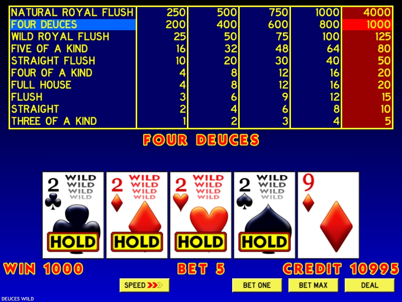 Classic Video Poker: Deuces Wild (NSUD)