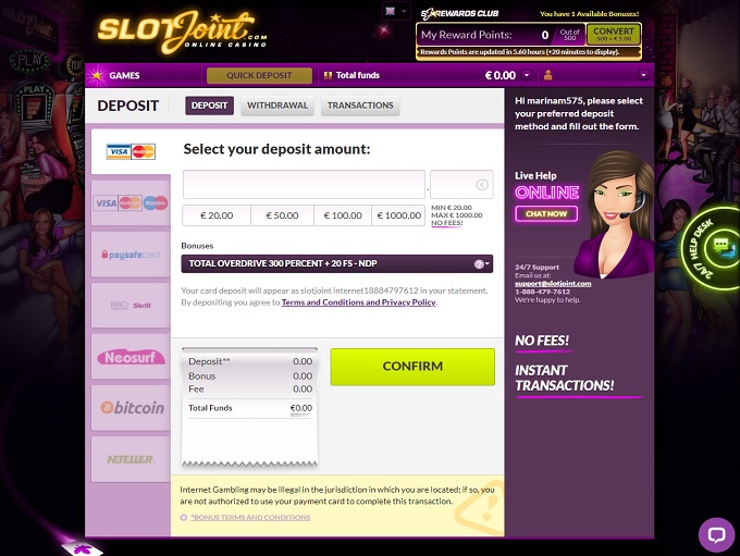 slot joint casino