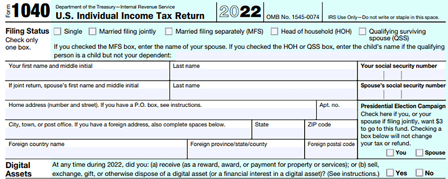 Tax Return Form