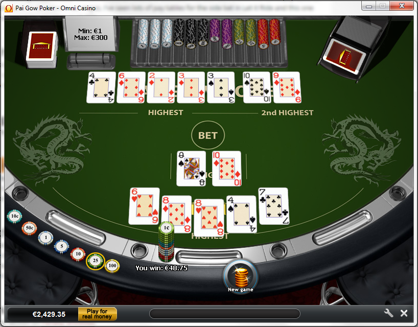 пай гау покер вону казино играх блекджек расчёт принимается половина