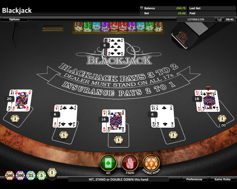 online casino blackjack odds