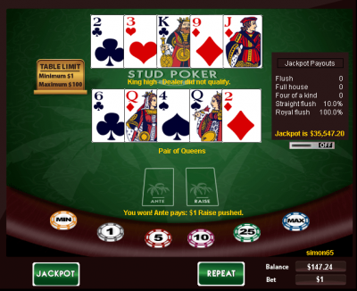 Caribbean poker online